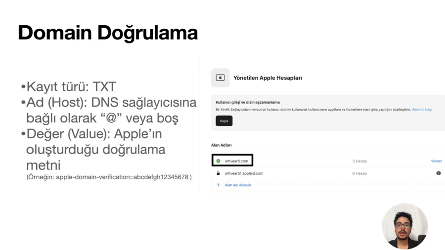 ABM’e Başlarken - Oturum 3: Apple İşletme Yöneticisi (ABM) Üzerinden Alan Adı Doğrulama